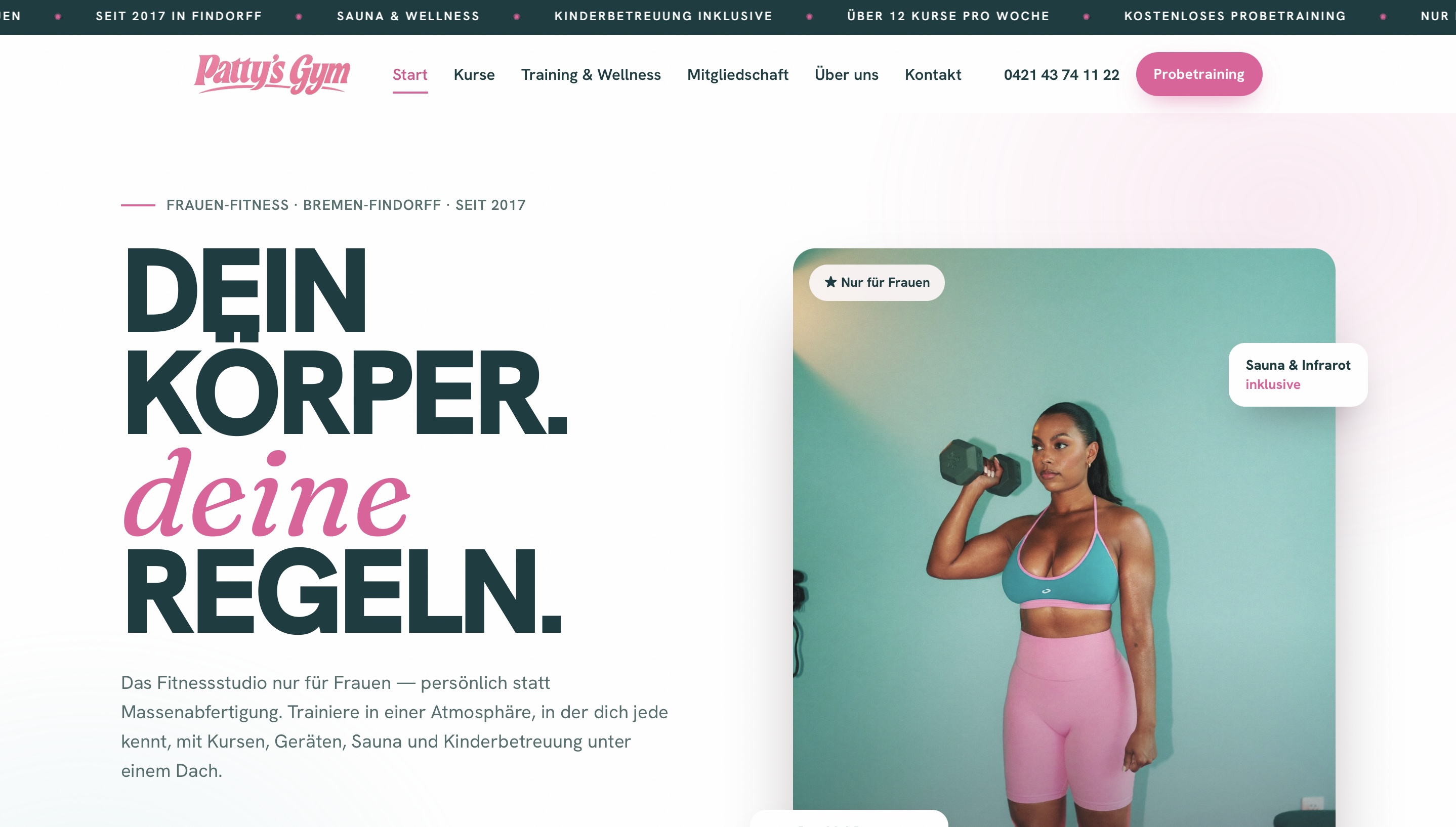 Patty's Gym Website